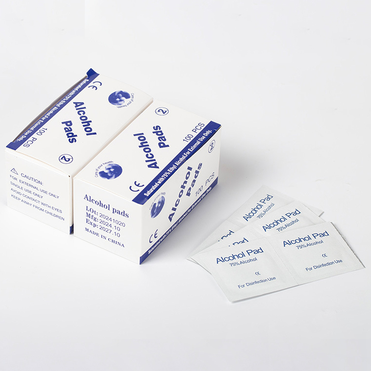 Top Selling Products Salon Hot Sale Private Label Service Disposable 5*5cm Custom 75% Nail Alcohol Pad