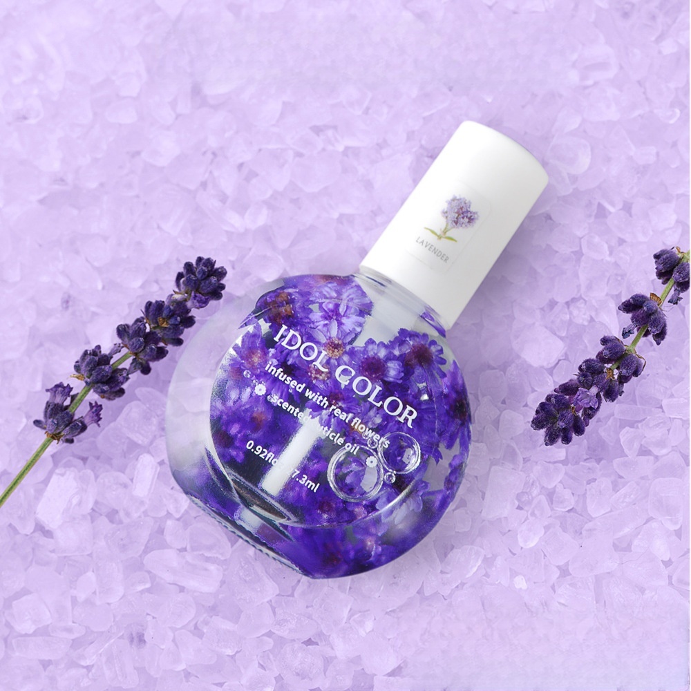 Wholesale 27.3ml Large Bottle Cuticle Oil Fruit Natural Vitamin E Dried Flower Nail Nutrition Oil Moisturizing Nail Edge Oil