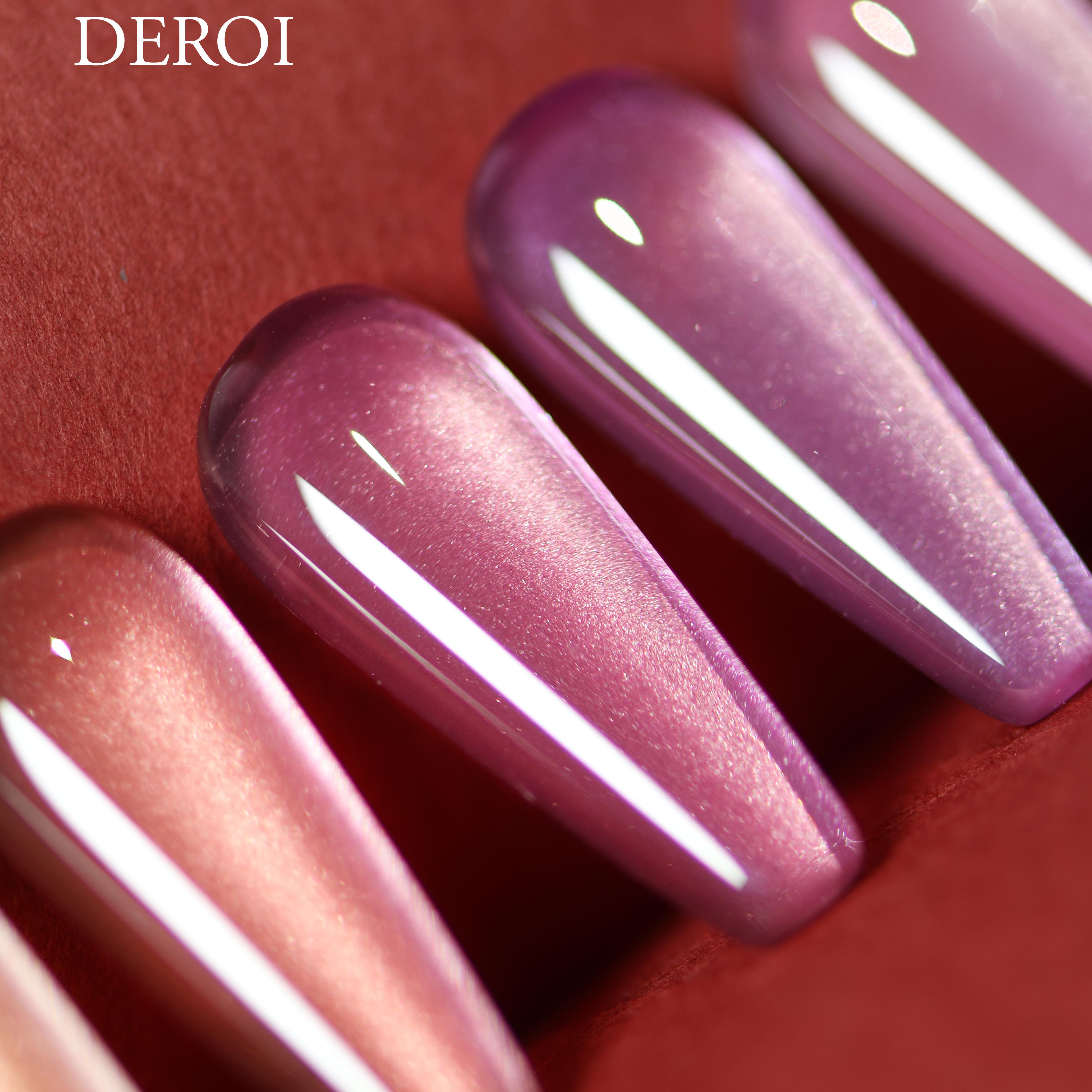 Deroi 45colors High Quality Moonlightl Cat Eye Nail Gel Slick Magnetic UV Nail Gel Private Label Wholesale HEMA Free TPO Free