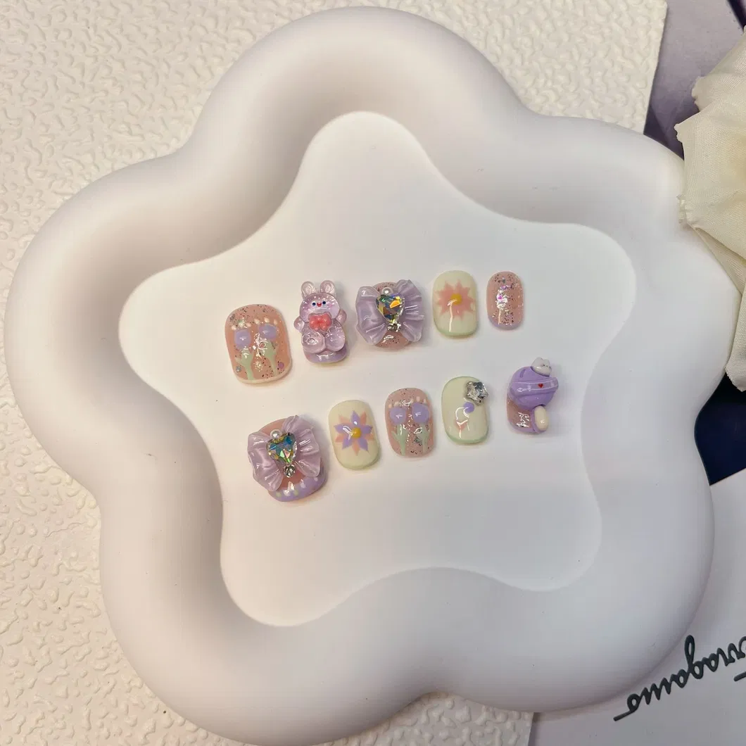 Custom Press on Nails Handmade 10PCS Acrylic Designer Artificial Fingernails