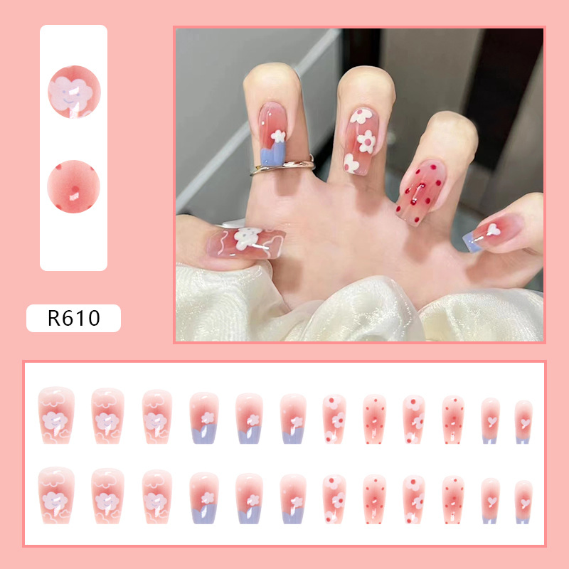 Colorful Ripple Artifical Flower Animal Nail Art UV Gel Sticker