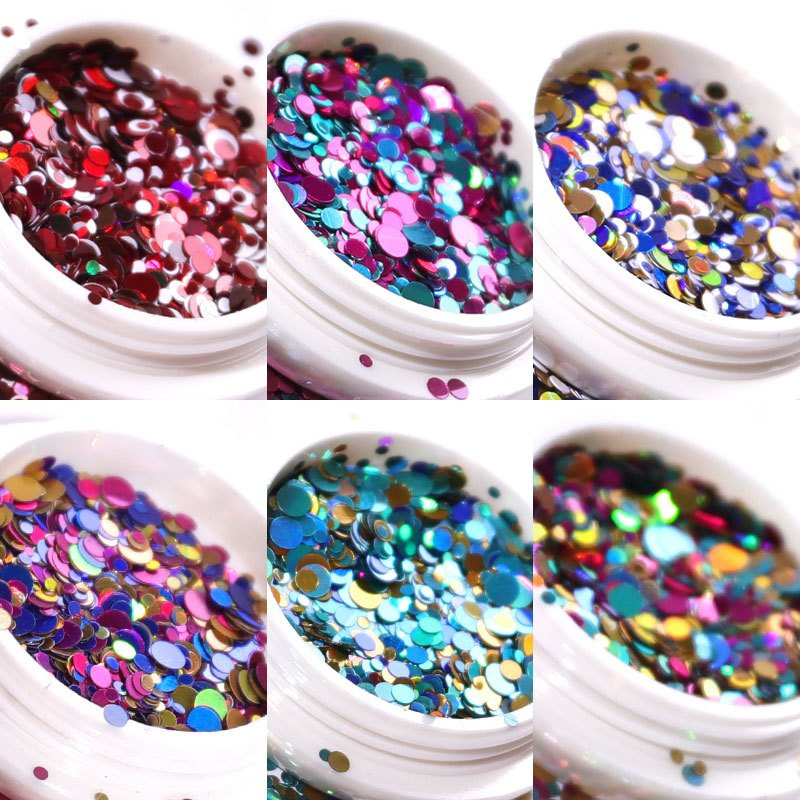 Symphony Round Nail Art Squin Accessories Kit for Nail Design Decoration