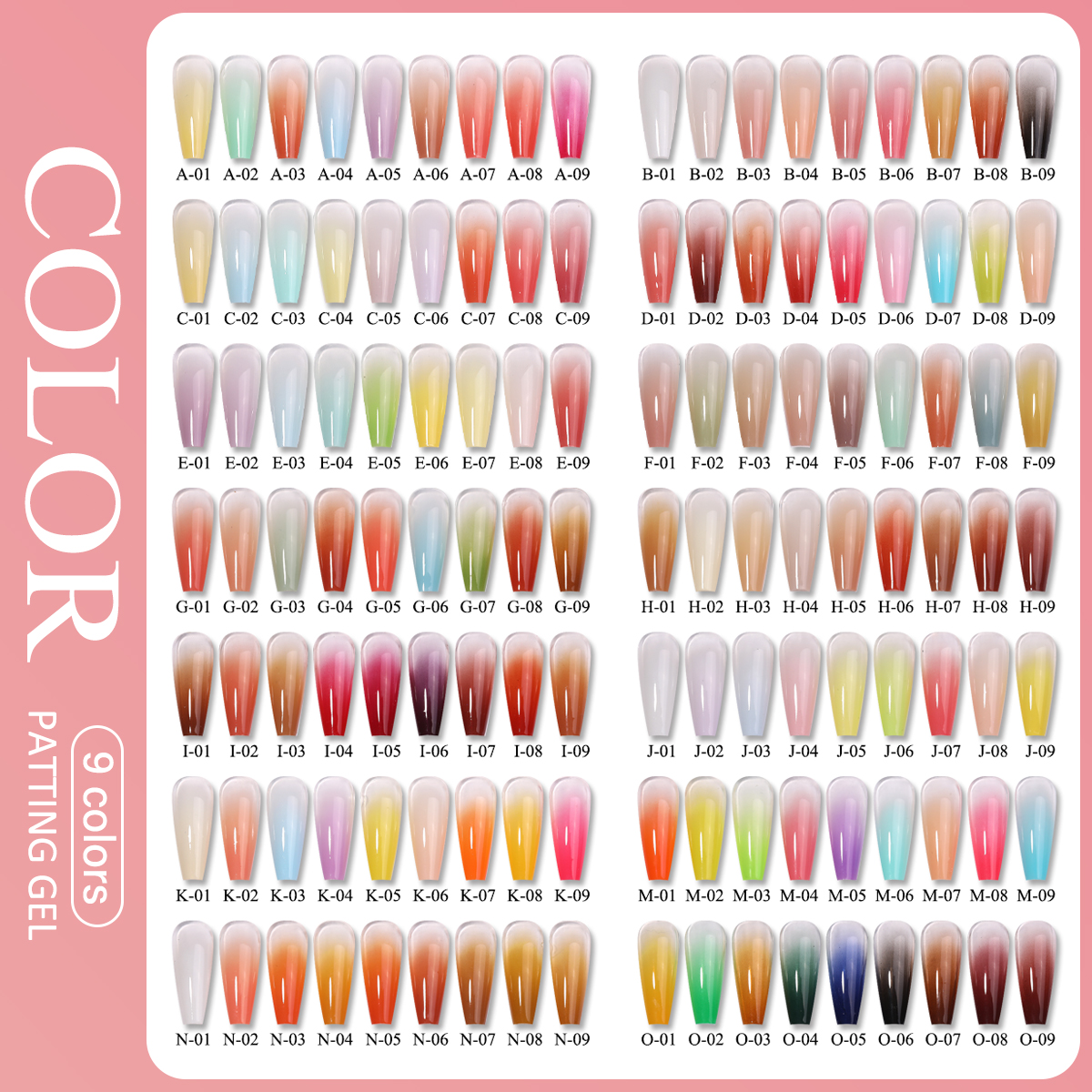 HONEY GIRL Custom Nail Art DIY Palette 21 Styles 9 Color UV LED Soak-Off French Satin Pat Pat Gel Private Design