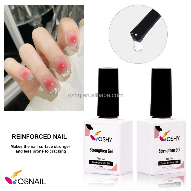 Private Label 12ml Self Leveling Reinforce Gel Nail Strengthener Repair Weak Nails Soak Off UV LED Reinforcement Gel Polish