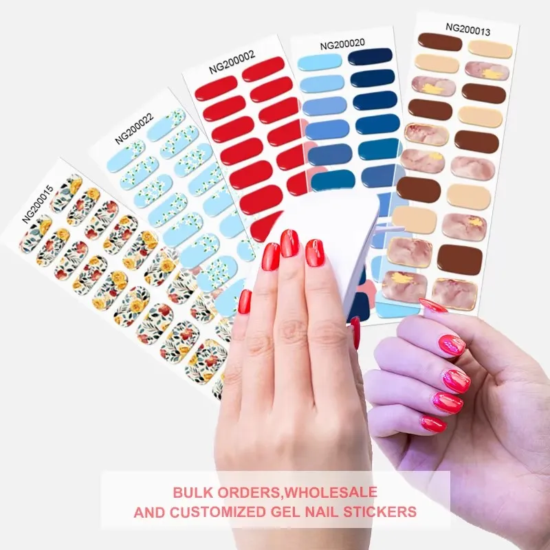 New UV Full Cover Patch Gel Halal Nail Polish Nail Stickers