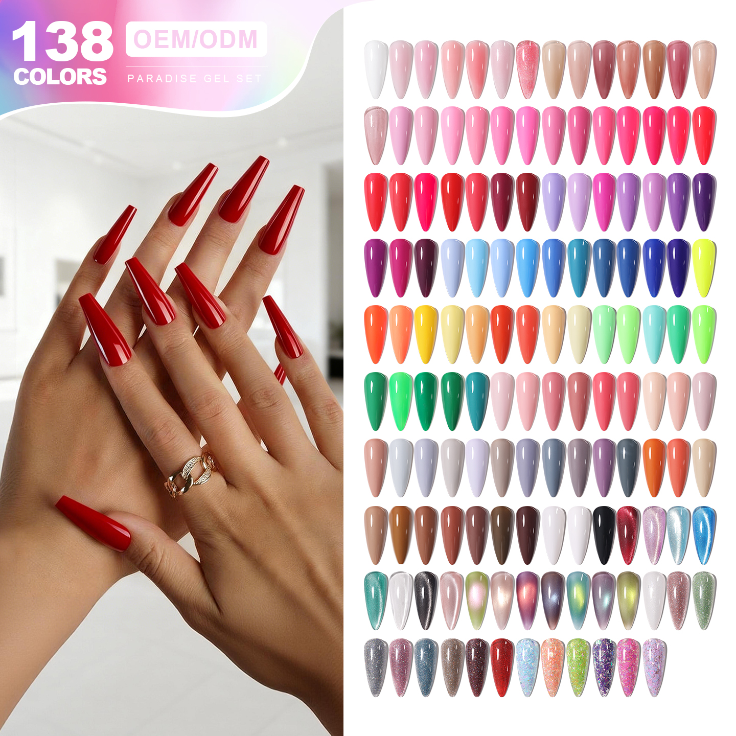 Miss Gooey Popular 138Color Gel Nail Polish Collection Professional Gel Polish Nail Supplies Salon Hema Free Nail Polish Factory