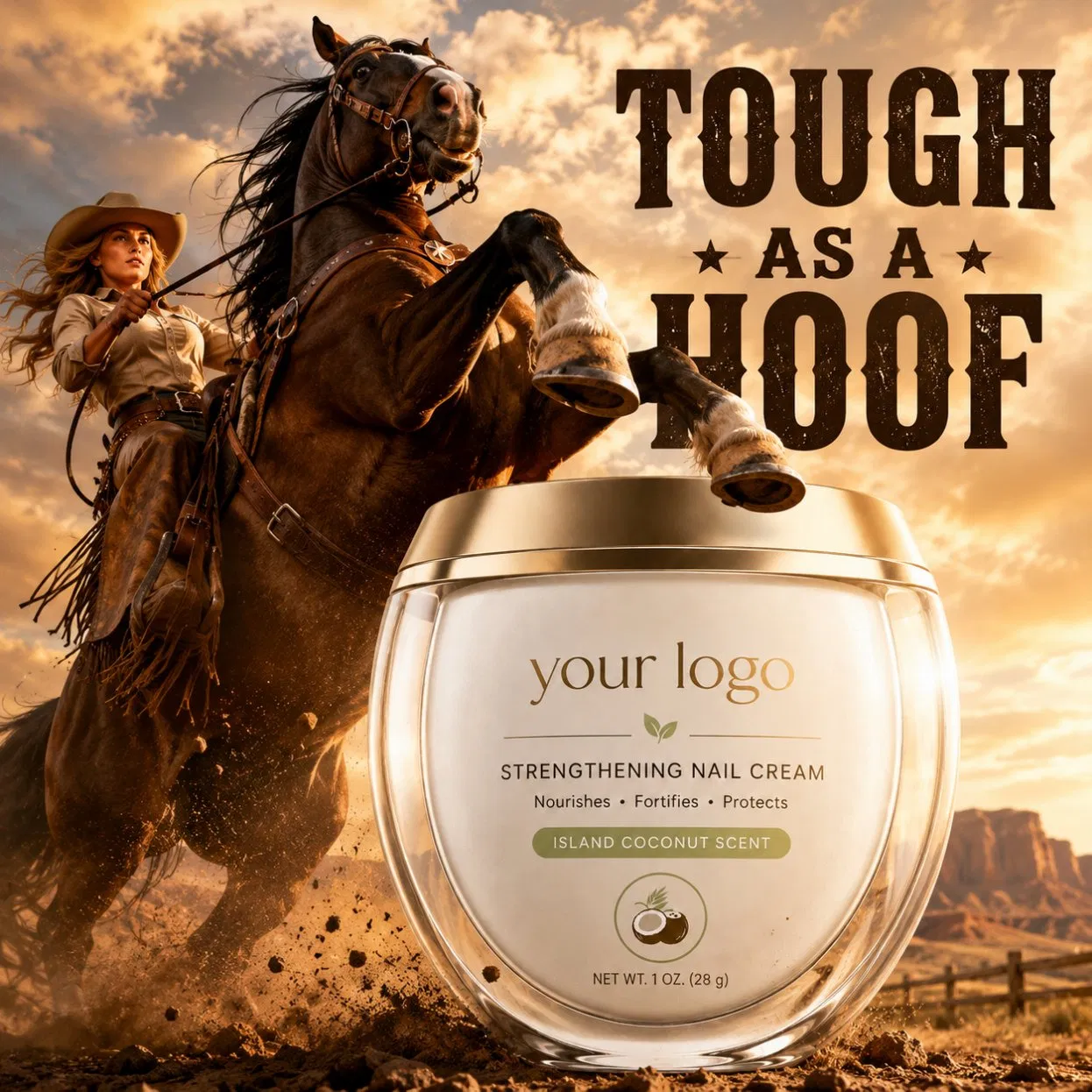 ODM Repair Weak Brittle Nail Split Crack Reducing Cuticle Nourishing Daily Home Care Horse Hoof Coconut Strengthening Nail Cream