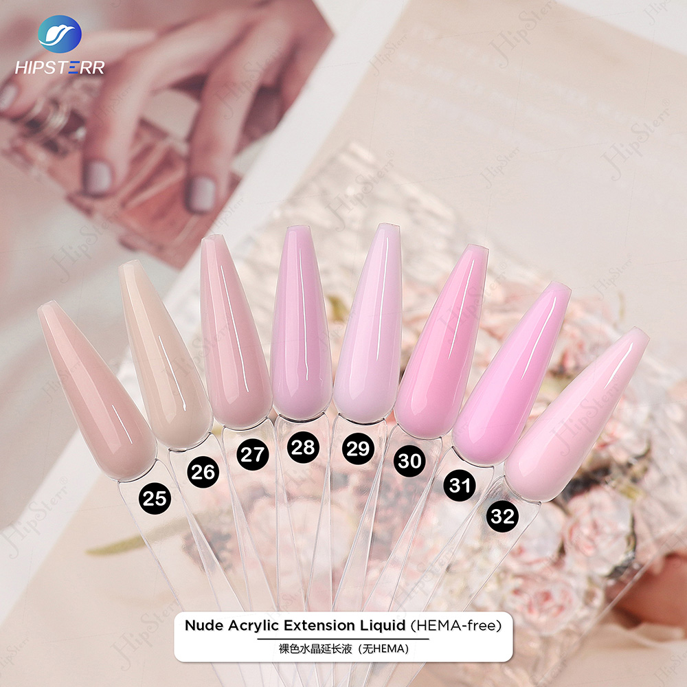 Acrylic Extension Liquid Physical Color Showcase 7
