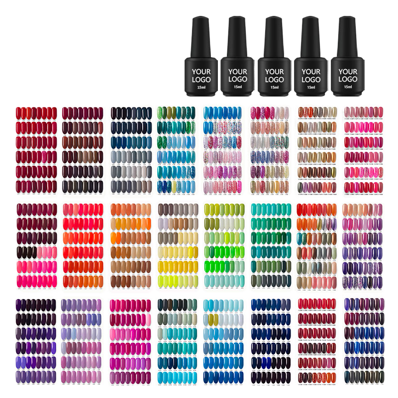Custom HEMA &amp; TPO Free Organic Gel Nail Polish Long-Lasting Soak-Off Uv Gel Nail Art French Style OEM Bottle Packing