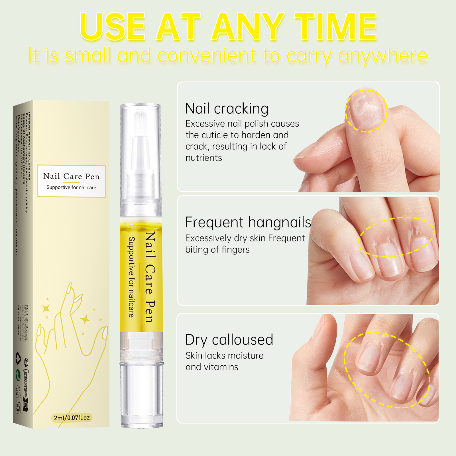 Custom Wholesale Serum for Hydration &amp; Cuticle Strengthening, Nail Health Care with Natural Vegan Nail Growth Oil