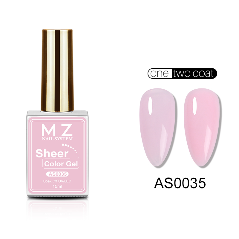 2026 New Salon LED Soak off Jelly Gel Polish 40 Sheer Colors 15ml UV Nail Polish Long Lasting Non-Toxic