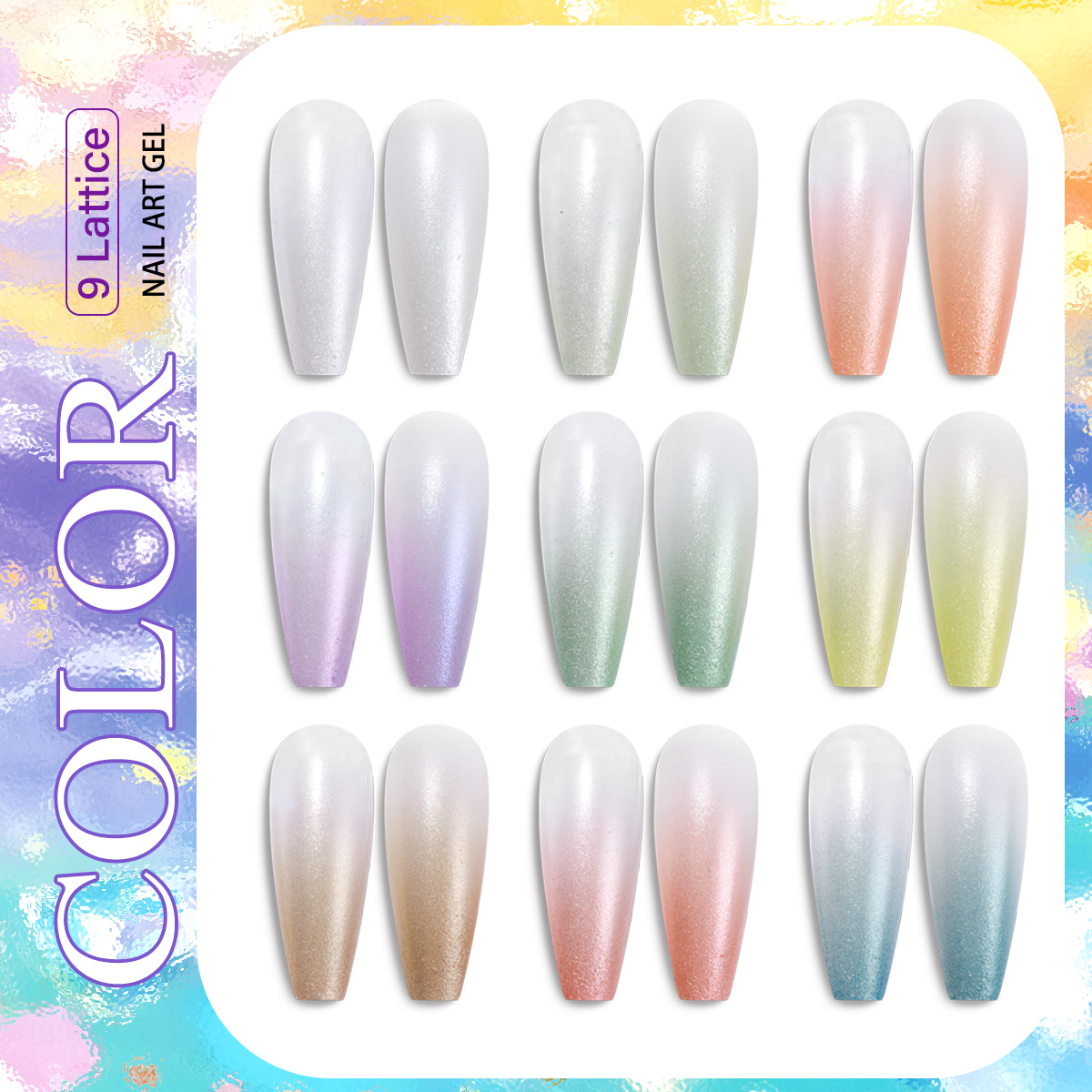 HONEY GIRL Custom Nail Art DIY Palette 21 Styles 9 Color UV LED Soak-Off French Satin Pat Pat Gel Private Design