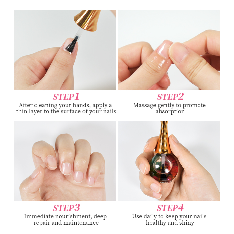Nail Oil Cuticle Private Label Nail Flowers 3d Cuticle Custom logo Revitalizer Oil Nail Oil Cuticle Remover