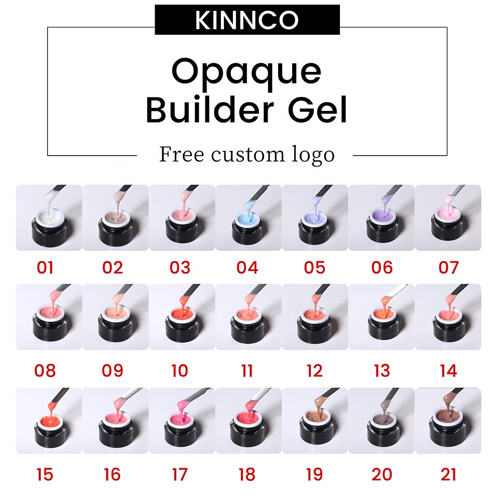 KINNCO Tpo Hema Free Nail Extension Gel 15g 1kg Nude Color Buildering Uv Gel Polish OEM Private Label Gel Builder For Nail Salon