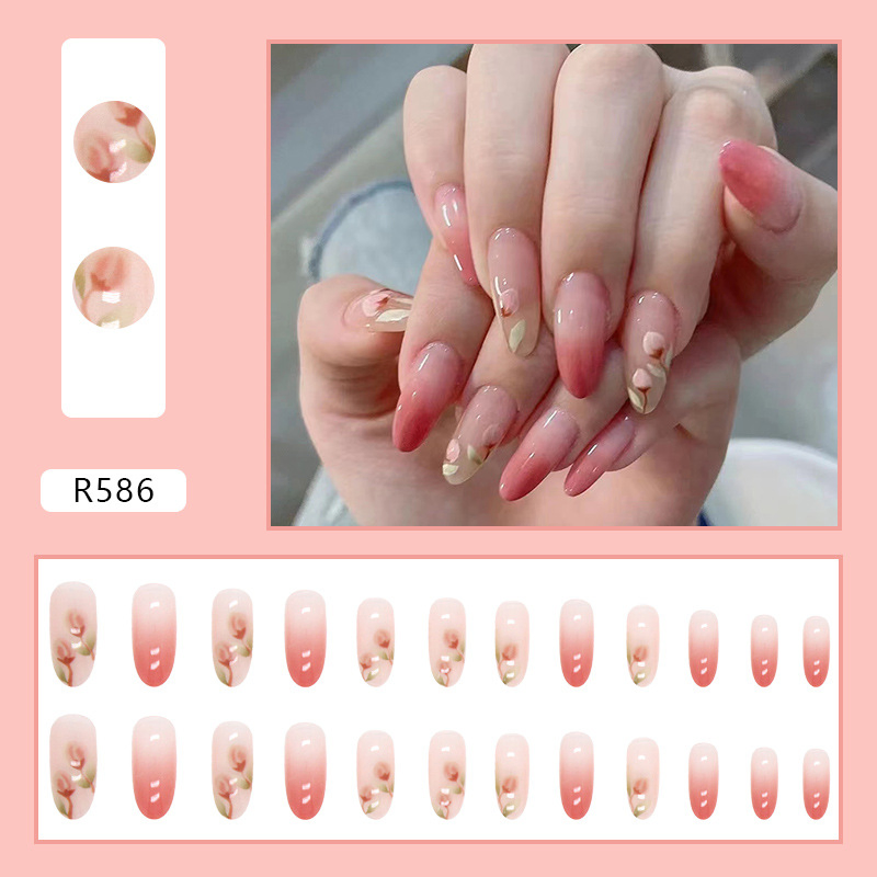 Fake Nails Long Ombre Acrylic Nails
