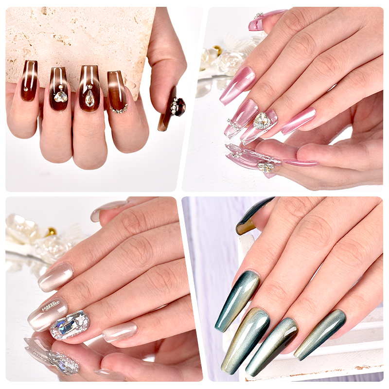 Deroi 45colors High Quality Moonlightl Cat Eye Nail Gel Slick Magnetic UV Nail Gel Private Label Wholesale HEMA Free TPO Free