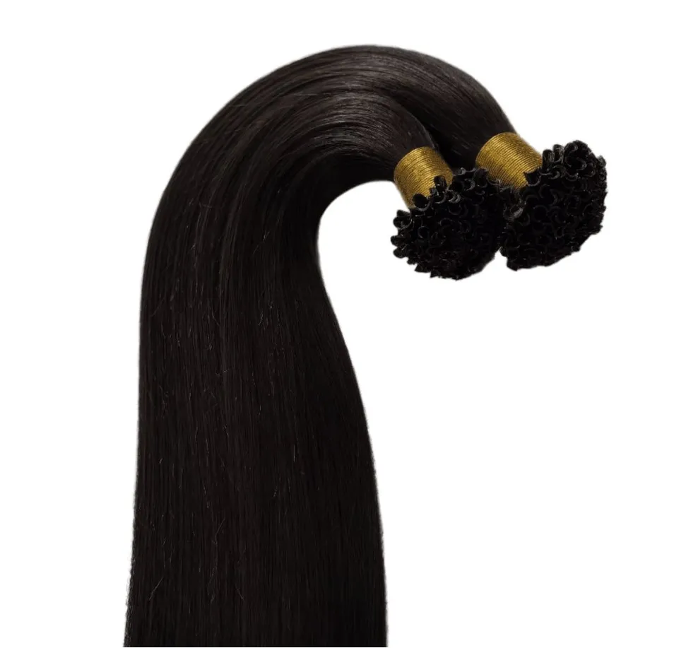 Luxury U-Tip Hair Extensions Human Hair Wig Russian Hairstyle