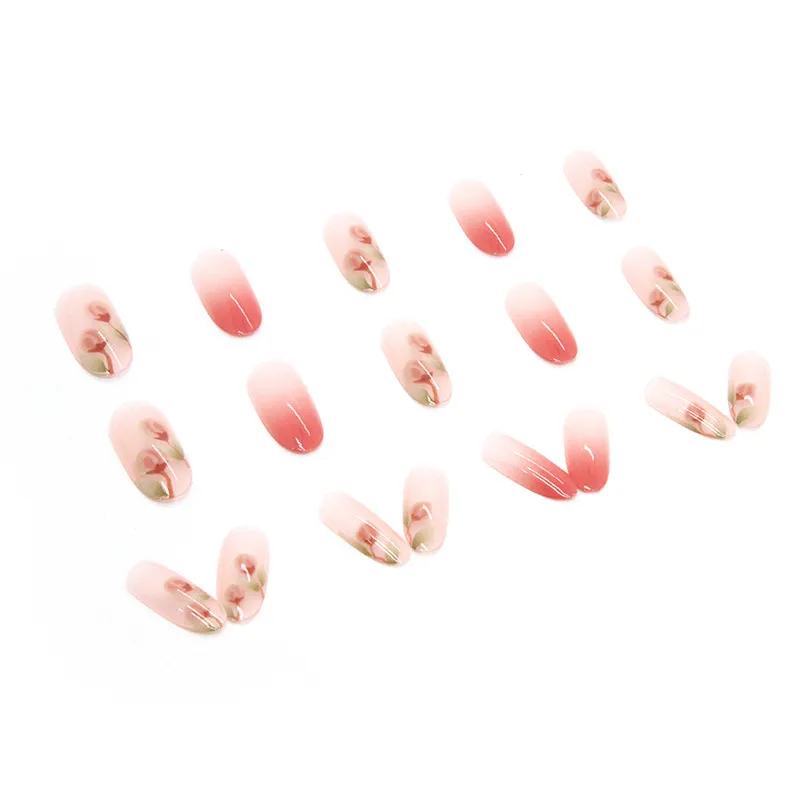 Fake Nails Long Ombre Acrylic Nails