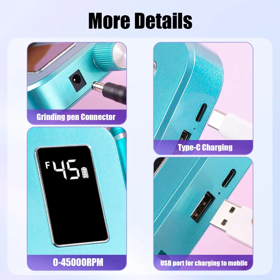 Convenient Nail Drill for Effortless Polishing and Manicure Anywhere
