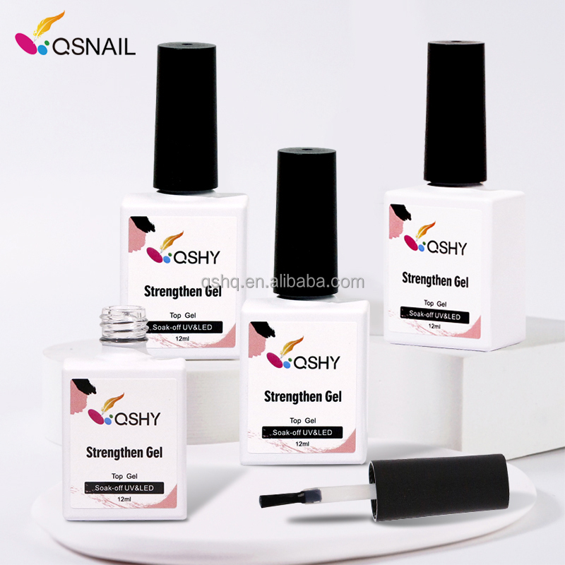 Private Label 12ml Self Leveling Reinforce Gel Nail Strengthener Repair Weak Nails Soak Off UV LED Reinforcement Gel Polish