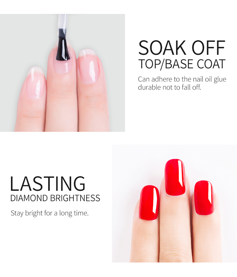 45 Days Long Lasting Gel Nail No-Wipe Shiny Top for Professional Nail Salon