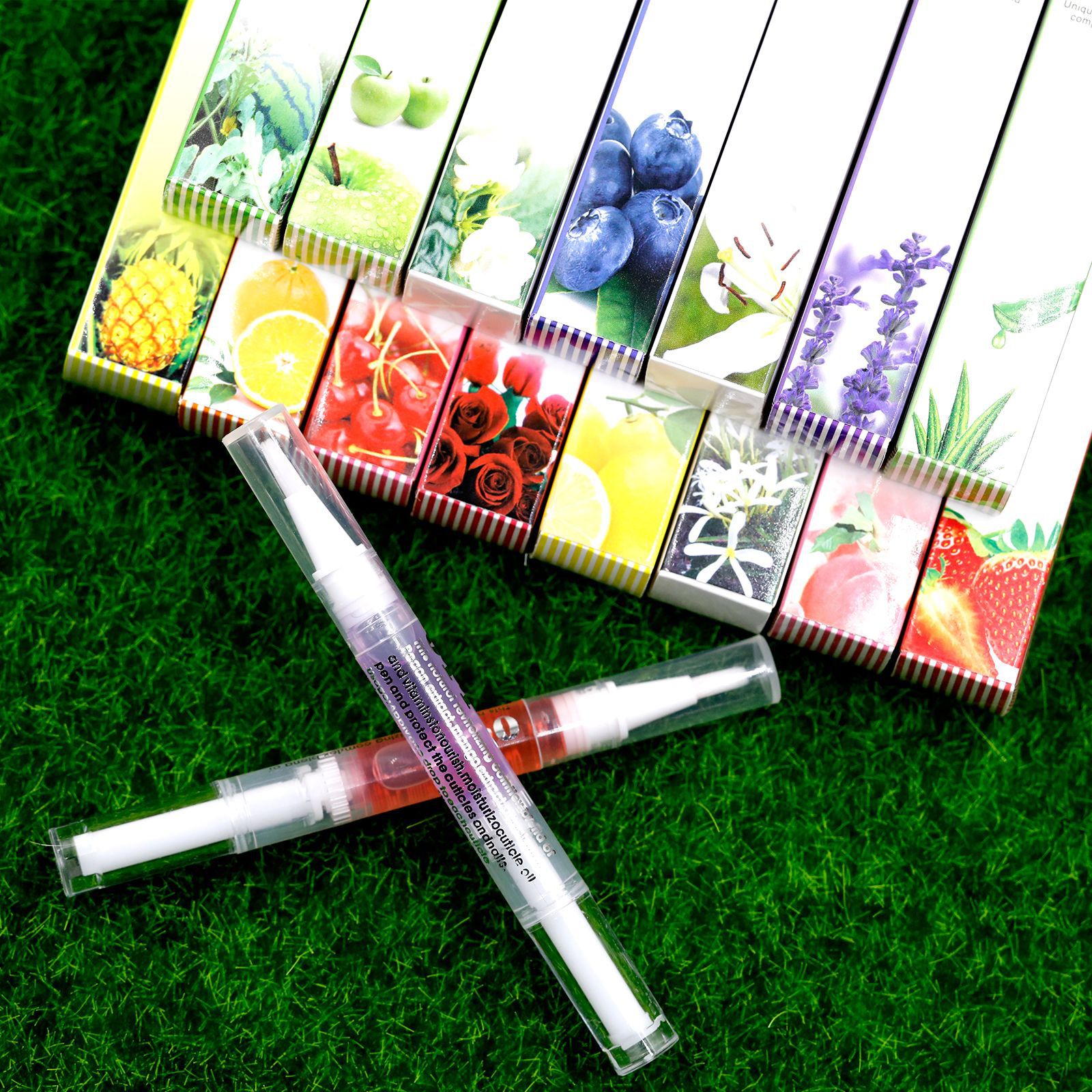 Wholesale Cuticle Revitalizer Oil Private Label 15Types Fruit Fragrance Nail Cuticle Oil Pen Nourish Polish Nail Arts
