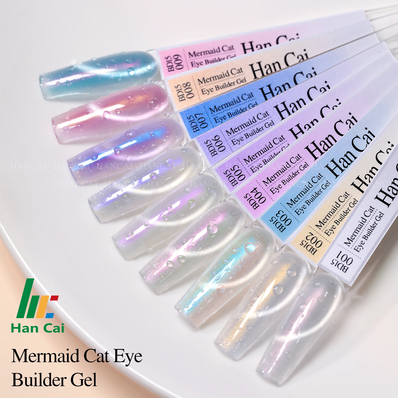HEMA FREE Mermaid Cat Eye Builder Nail Gel 18 Color Extension Gel Wholesale High Quality Hard Gel Builder Nail Gel Custom Logo