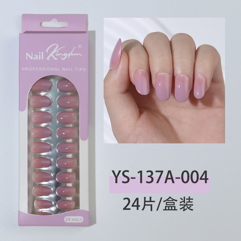 Acrylic Fake Nails, Long French Fake Nails