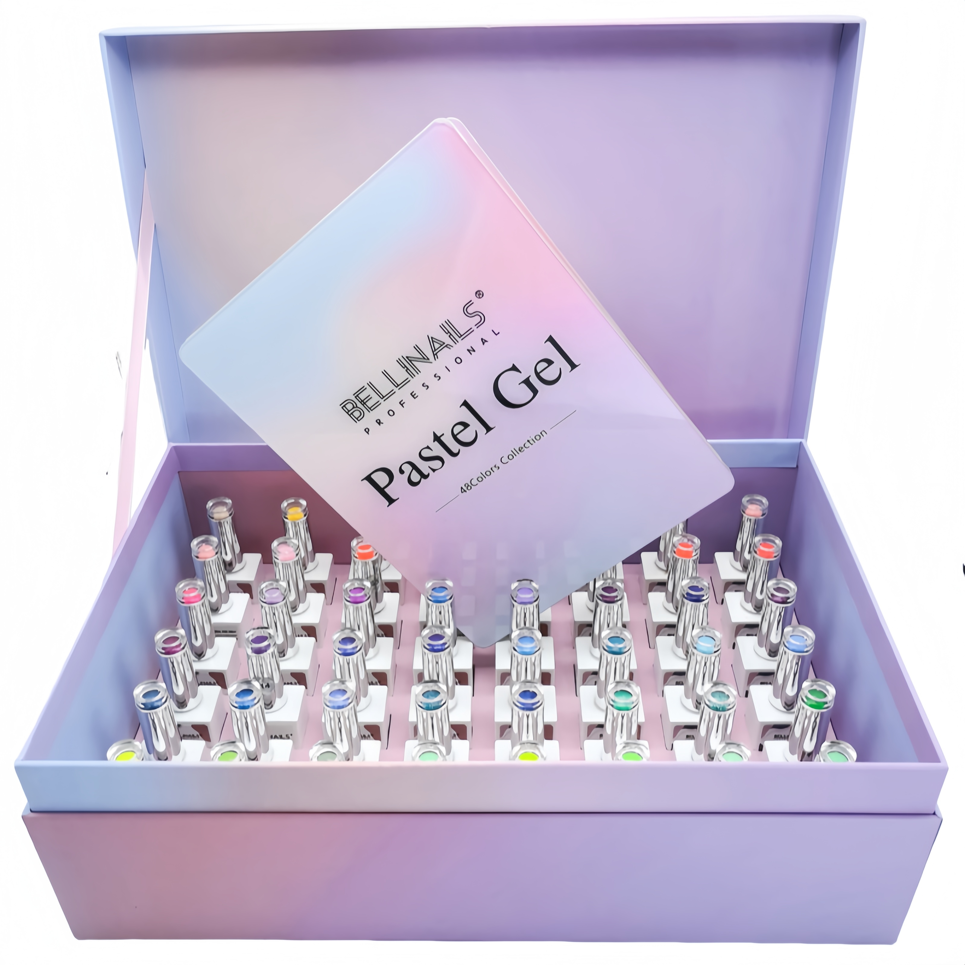 Custom logo OEM 48 Pastel Colors Kit Gel Nail Polish Soak Off Private Label Gel Polish Set Bottle and Packaging Gel Polish Set
