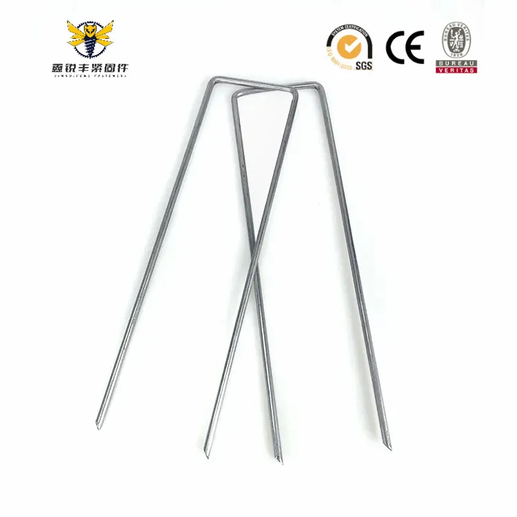Factory Price Galvanized U-Shaped SOD Staples Lawn Nail for Artificial Grass Detail 1