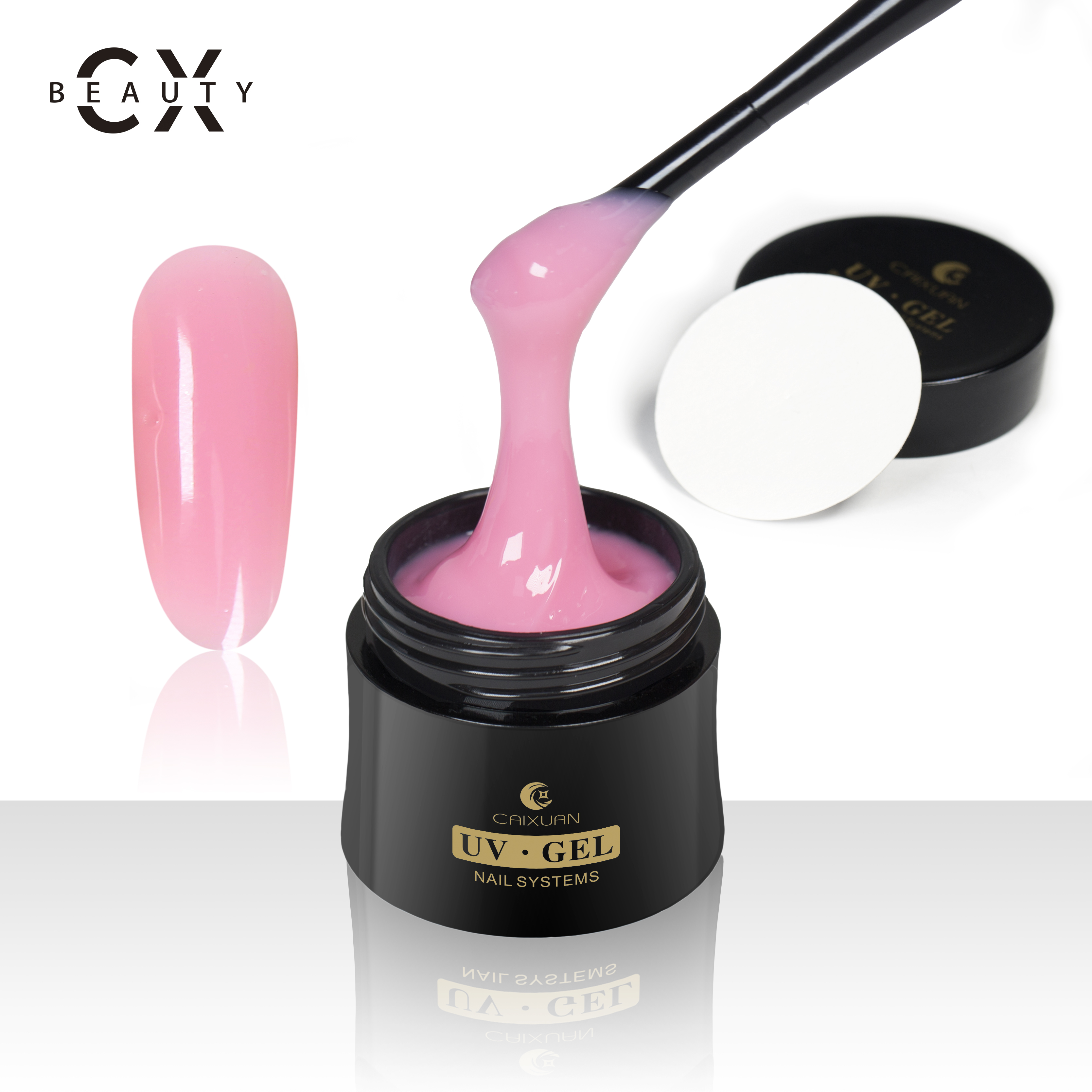logo Professional Camouflage Uv Gel Build Gel, pink Building Glue Gel for Nail Extension