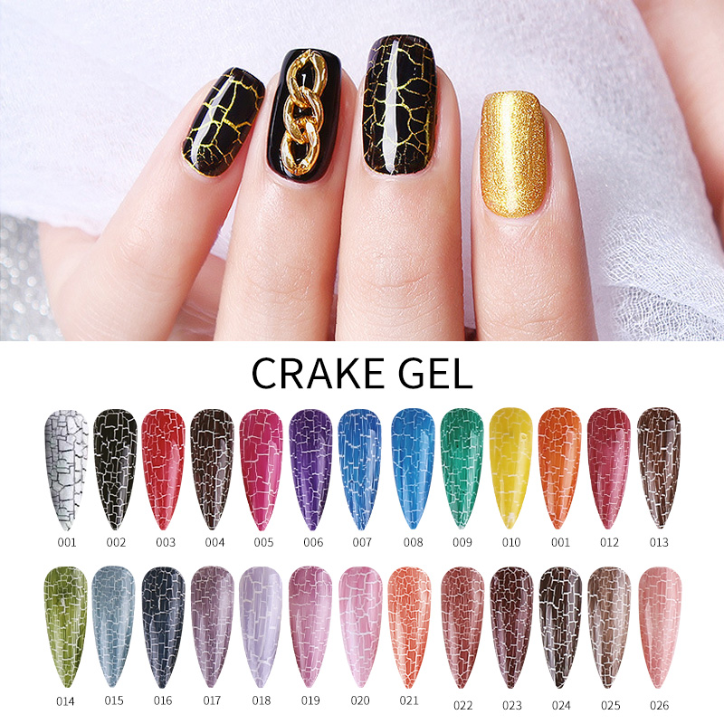 Nail Kit Professional Crackle Paint Soak Off Uv Gel Crack Gel Nail Polish