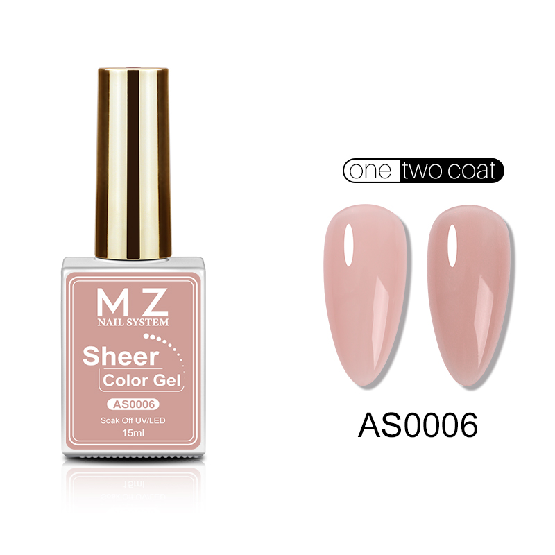 2026 New Salon LED Soak off Jelly Gel Polish 40 Sheer Colors 15ml UV Nail Polish Long Lasting Non-Toxic