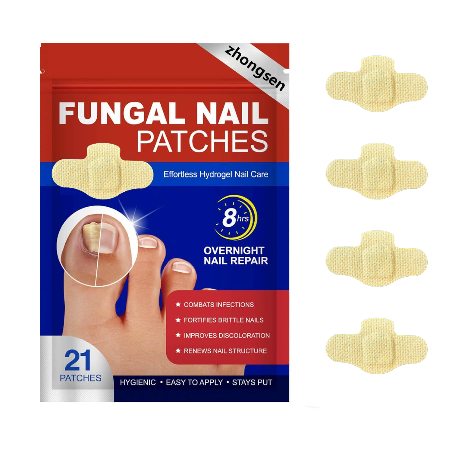 Fast Effective Moisten Toe Nail Repair Patch,Treats Prevents Fungus Ingrown Nail Correction Patch,Nail Fungus Patch