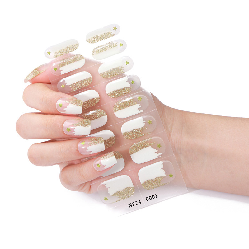 2026 Uvgel Hot Selling Nail Factory Beauty Products Wholesale New UV Gel Nail Stickers 3D Semi-Curing Gel Polish Shiny Thin