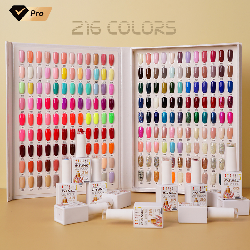 2024 R S Nail Factory Create Your Own Brand 3 Step UV Gel 216 ColorsGermany Nail Polish Hema Free 15Ml Nail Art Pure Color Gel