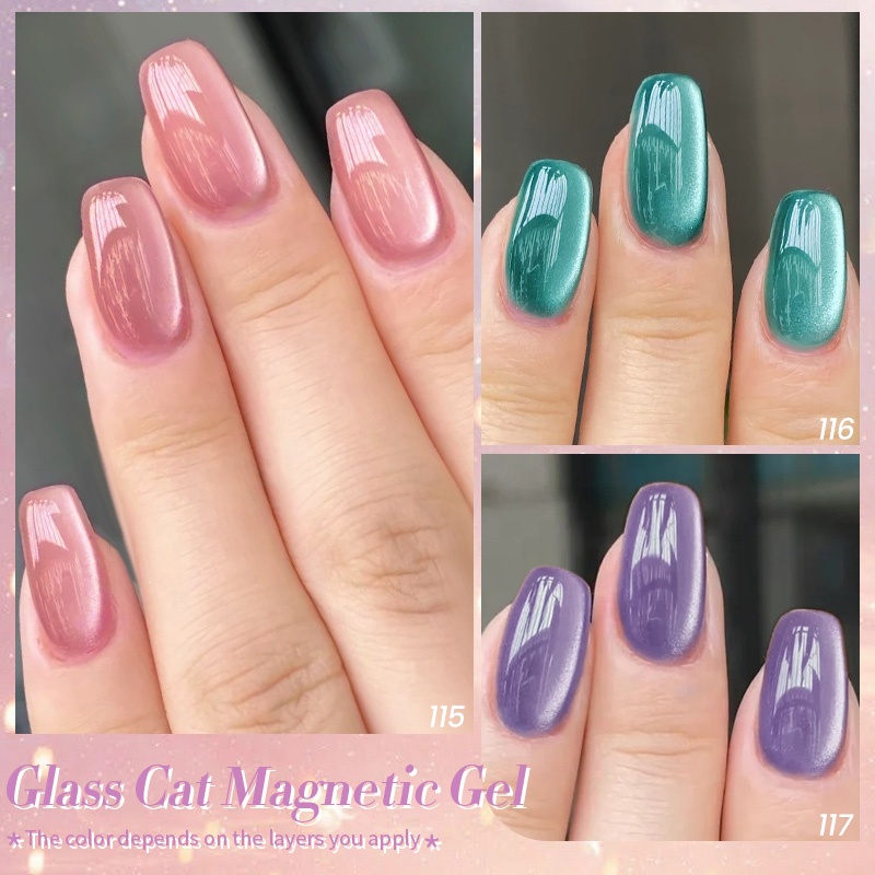 BORN PRETTY 18 Colors Cat Eye Gel Nail Polish TPO HEMA Free 10ml Shiny Glitter Nail Art Soak Off UV LED Cateye Magnetic Gel Nail