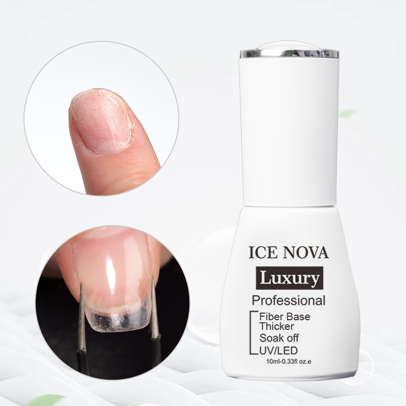 Fiber Base Thicker UV LED Function Base Coat Gel 6 in 1Soak off Semi Permanent Nail Extension Reinforcement Leveling Glue Gel