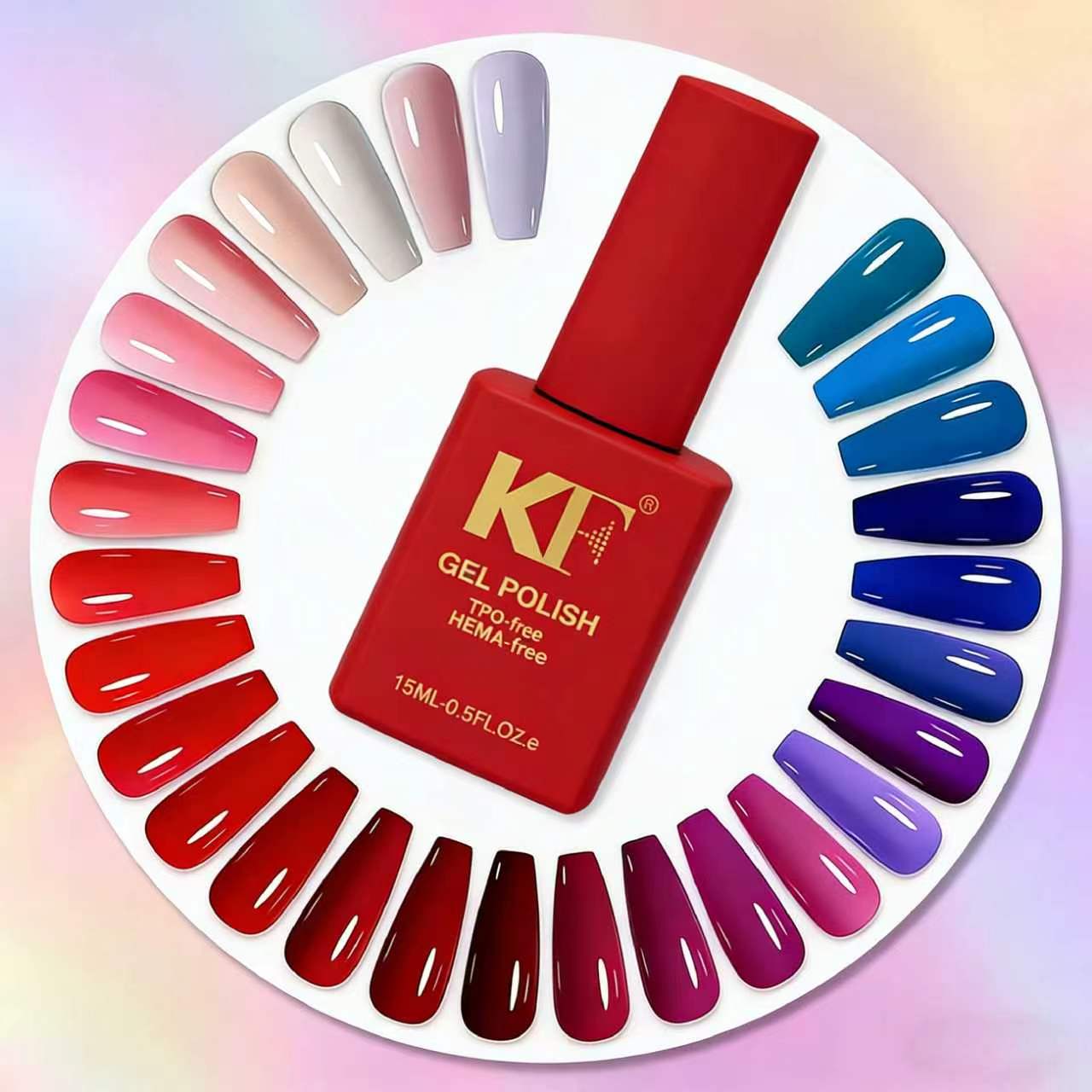 Professional Gel Polish, Long-Lasting UV/LED Cure Nail Polish, High Pigment Shiny Nail Gel for Salon &amp; Home Manicure Non-Toxic