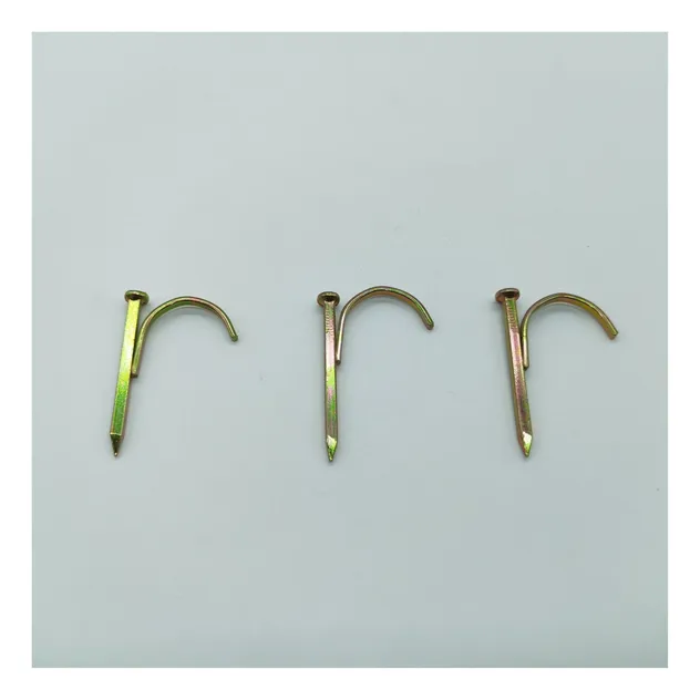 Architectural Feature Hook Nail with Sharp Body and Quality Zinc Finish