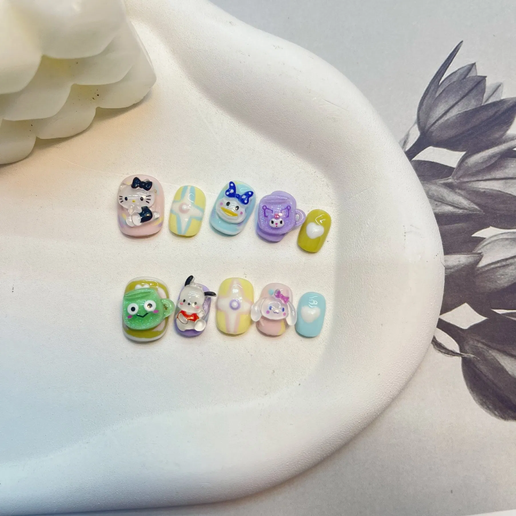Custom Press on Nails Handmade 10PCS Acrylic Designer Artificial Fingernails