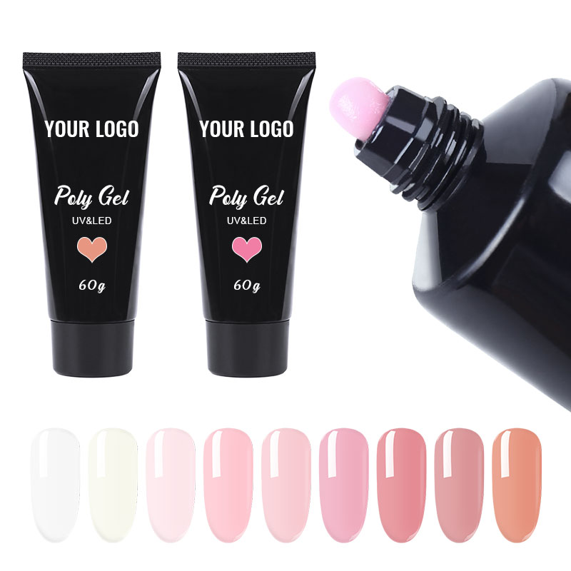 Colorful Poly Gel Acrygel Wholesale Professional Custom Private Label Polish Gel Acrylic Nail Extension Gel