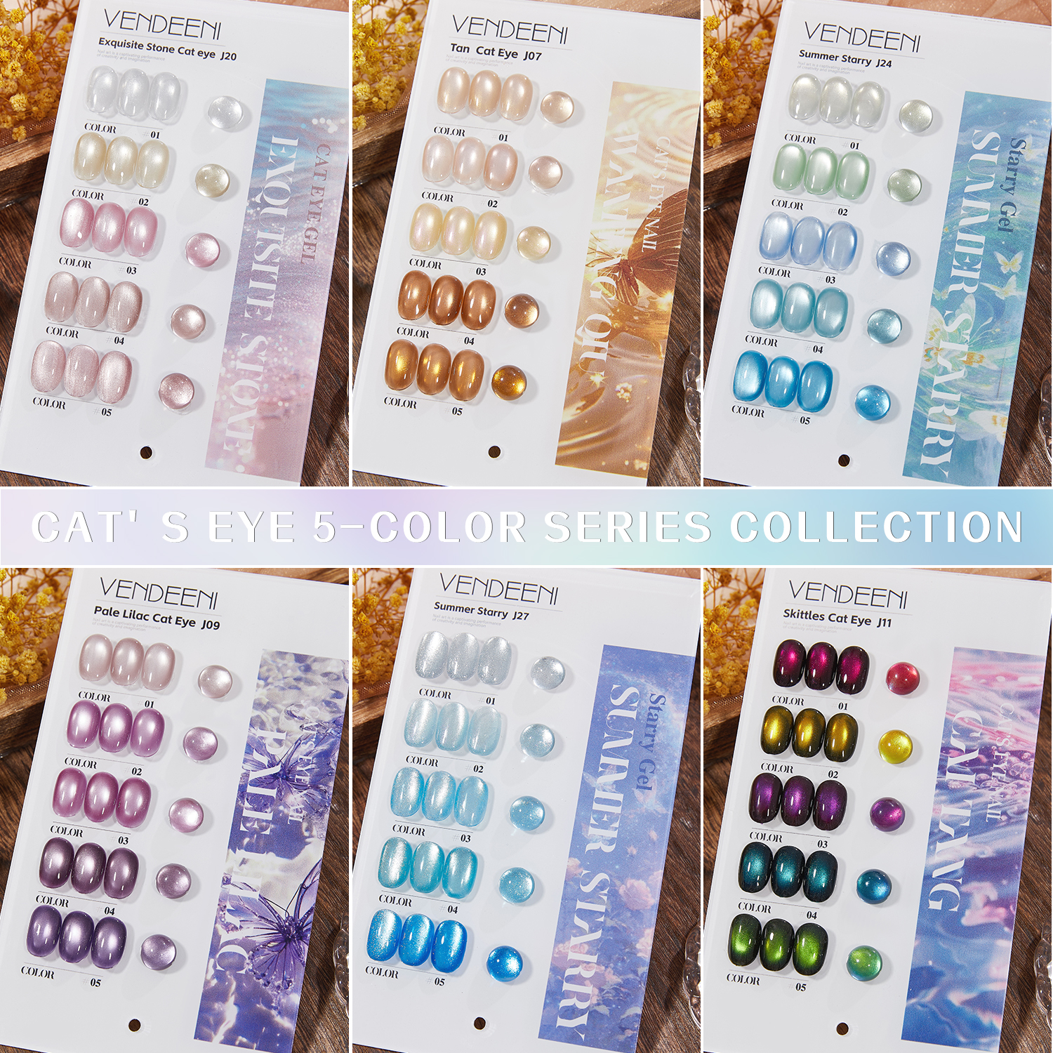 High Quality 15ml Sparkling 5-color Cat's Eye Gel Nail Polish, Specially Designed for Nail Salons, Supplier of Nail Polish Glue