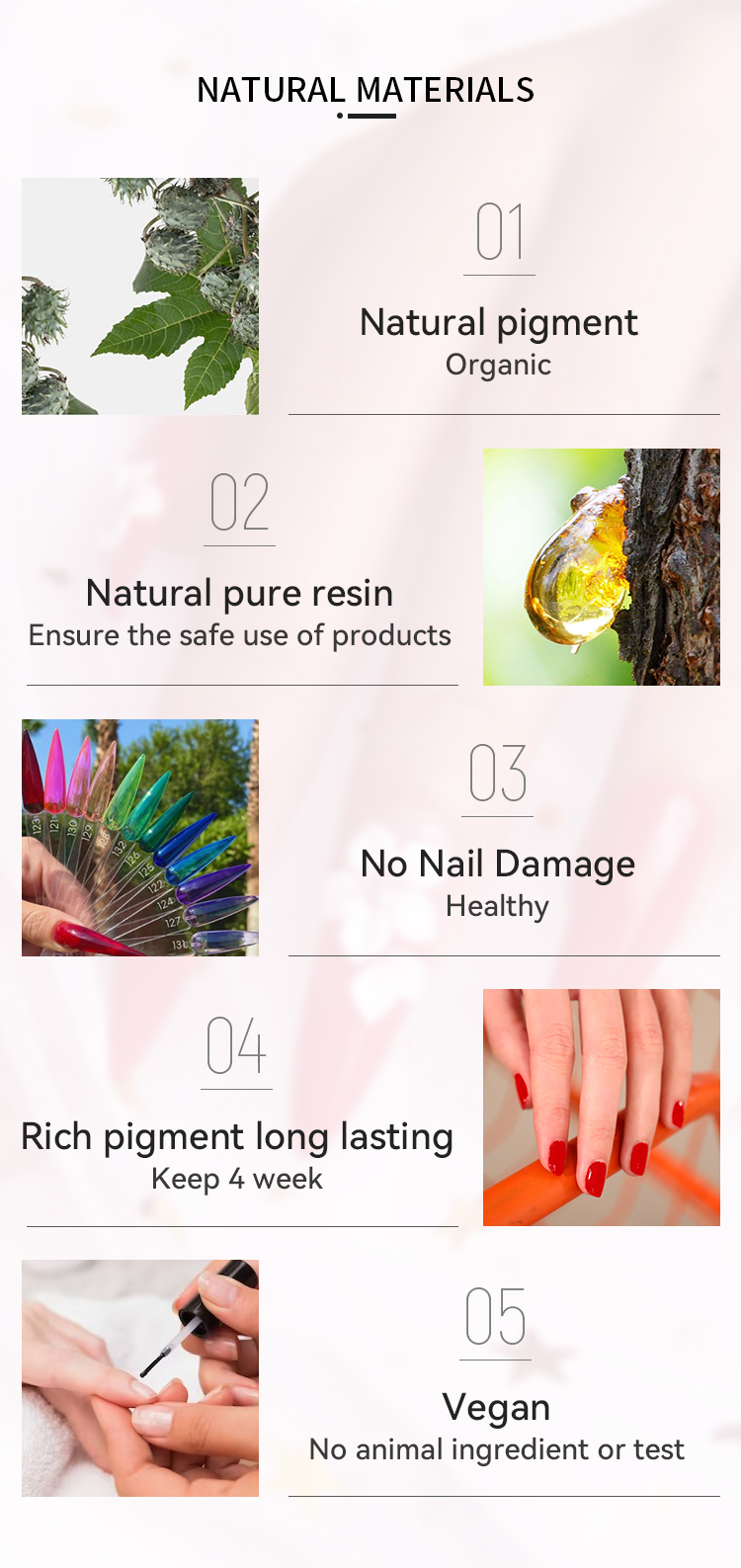 Acrylic Extension Liquid Physical Color Showcase 2