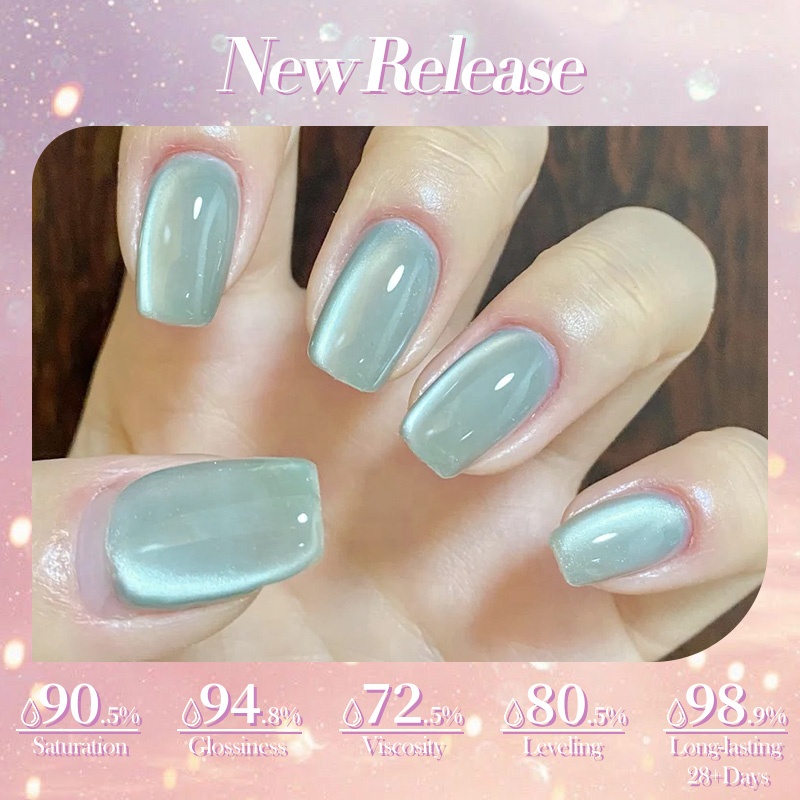 BORN PRETTY 18 Colors Cat Eye Gel Nail Polish TPO HEMA Free 10ml Shiny Glitter Nail Art Soak Off UV LED Cateye Magnetic Gel Nail