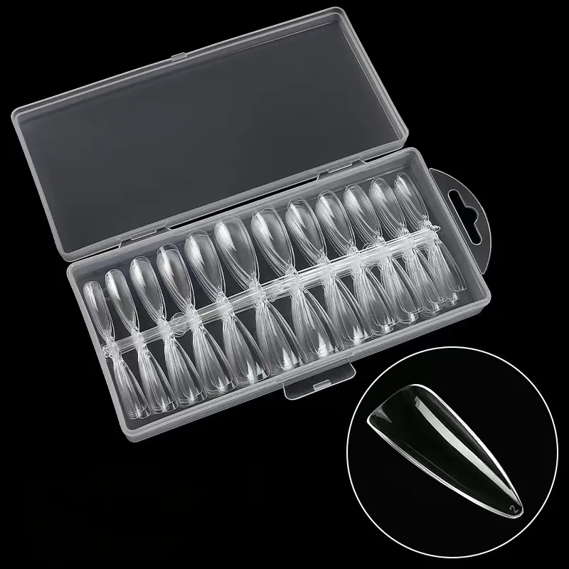 High Quality Transparent Non-Marking Pointed Drop-Shaped Ultra-Thin Nail Art