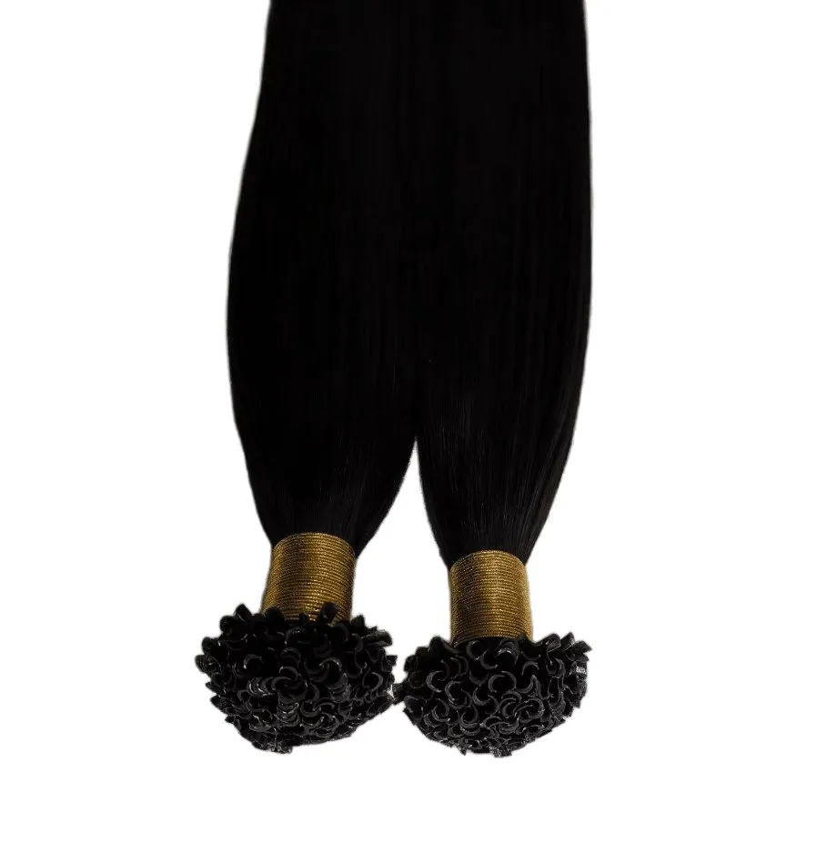 Luxury U-Tip Hair Extensions Human Hair Wig Russian Hairstyle