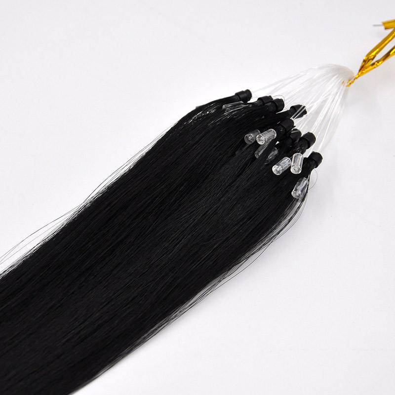 Human Hair Micro Ring Hair Extensions Remy Hair Custom Products