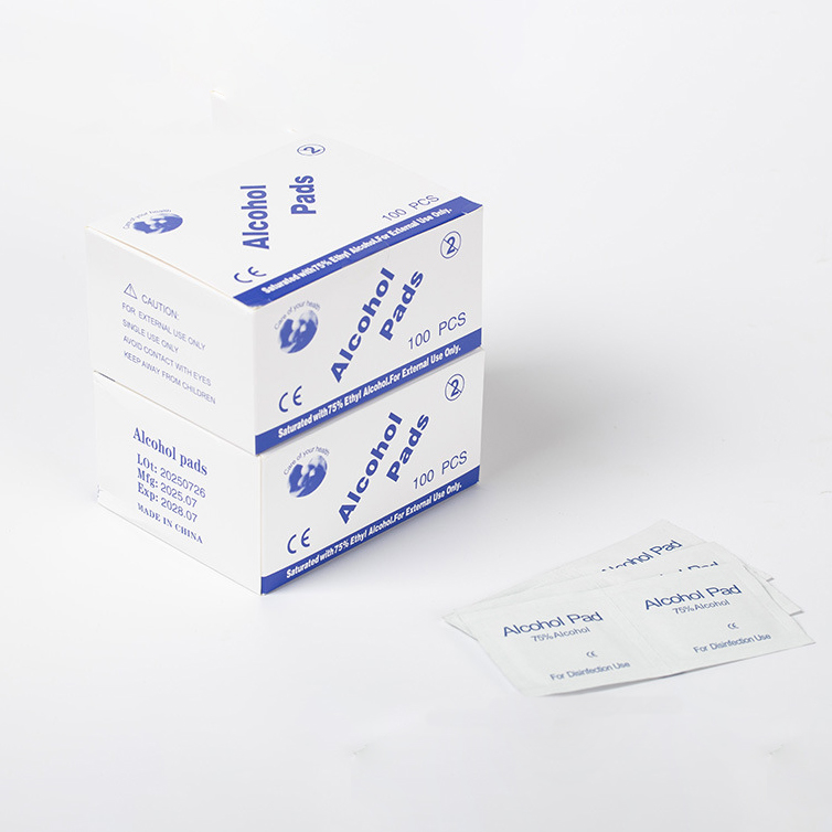 Top Selling Products Salon Hot Sale Private Label Service Disposable 5*5cm Custom 75% Nail Alcohol Pad