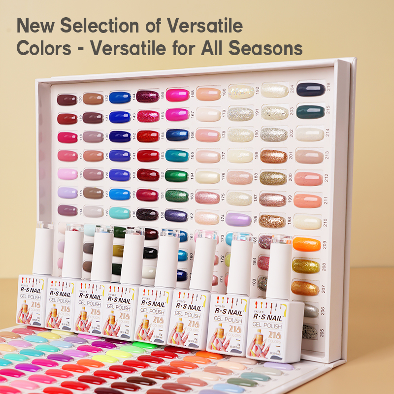 2024 R S Nail Factory Create Your Own Brand 3 Step UV Gel 216 ColorsGermany Nail Polish Hema Free 15Ml Nail Art Pure Color Gel